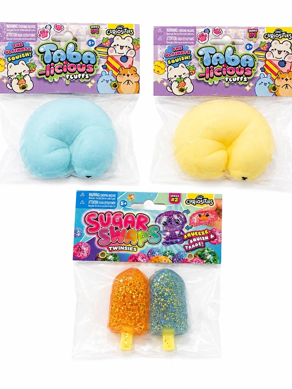 Taba-licious Fluffy Squishies & Sugar Swaps Twin Pops - 3-pack!